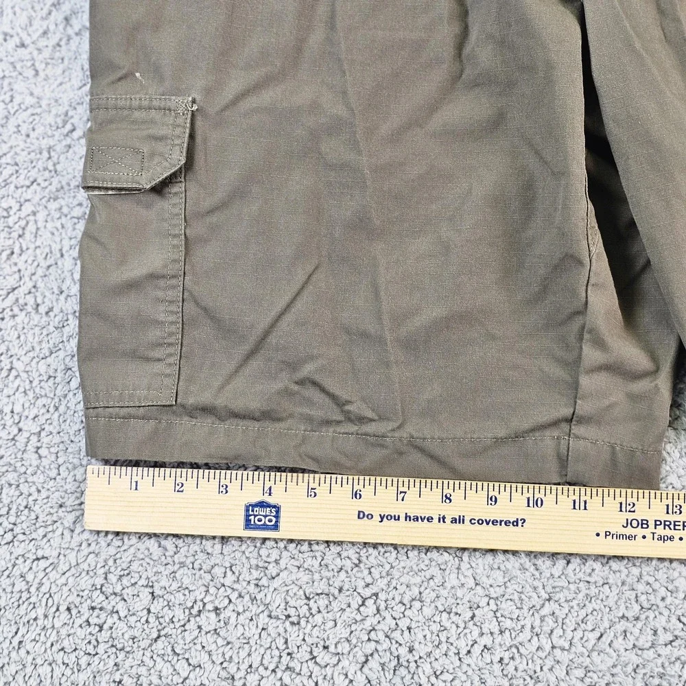 5.11 Tactical Cargo Shorts Mens 40 Green Ripstop Elastic Waist 10 Inseam Utility